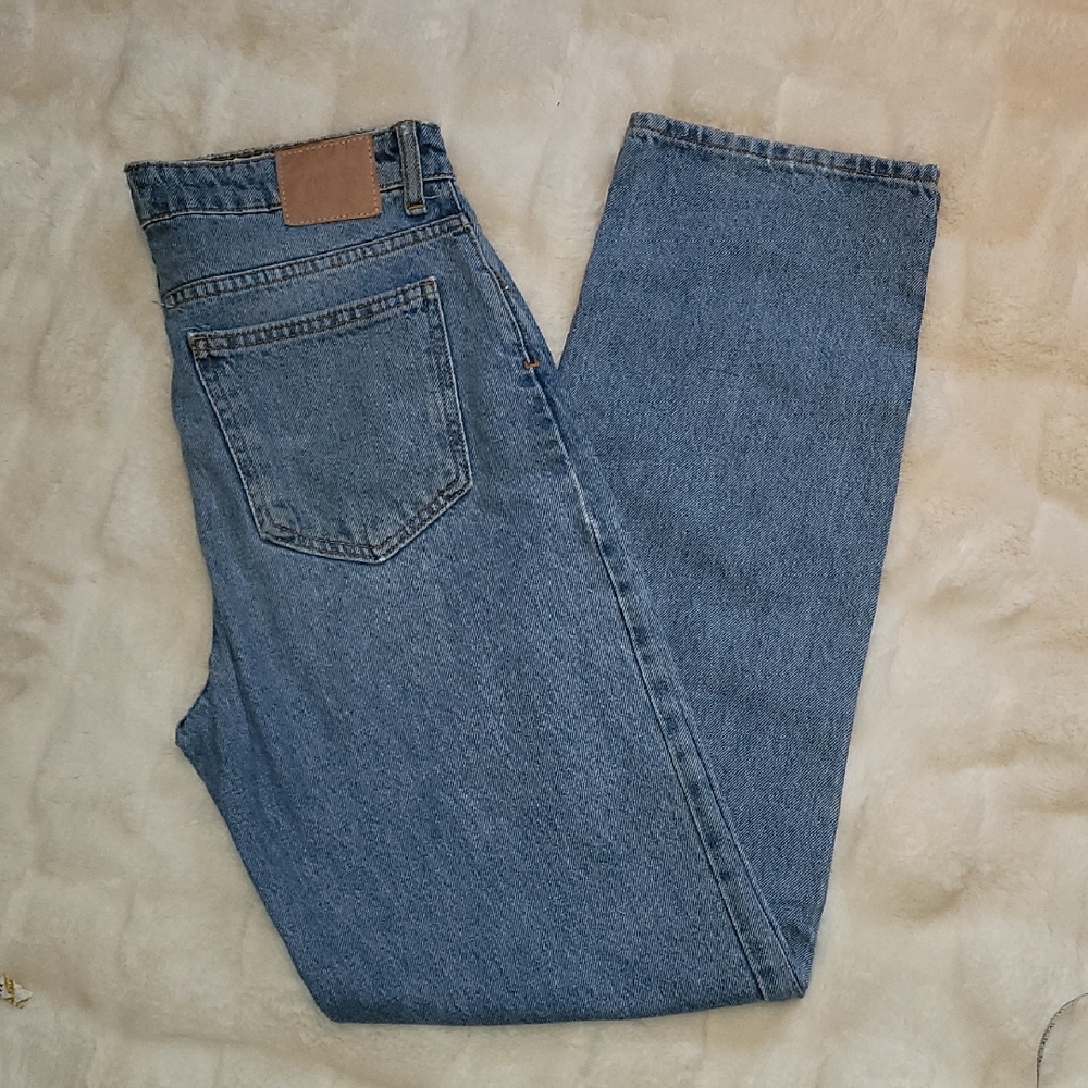 Zara Blue Straight Leg Jeans Classic Denim